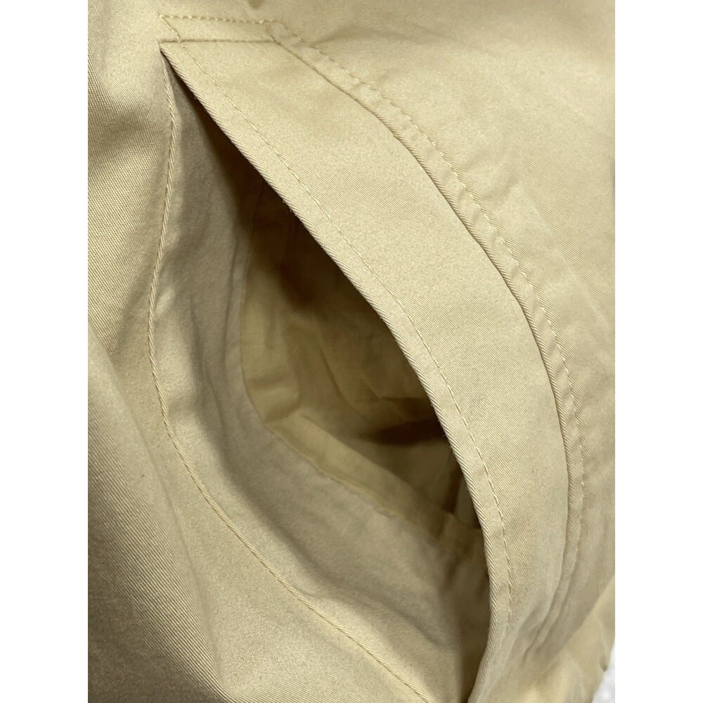 Anthropologie Maeve Cropped Trench Coat Khaki Double Breasted Preppy Size XL NWT - Picture 9 of 14